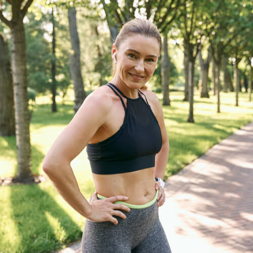 Beautiful sporty woman in sportswear